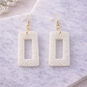 Elegant White Pearl Earrings